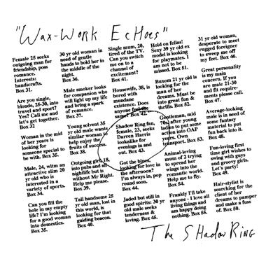 The Shadow Ring – Wax-Work Echoes LP