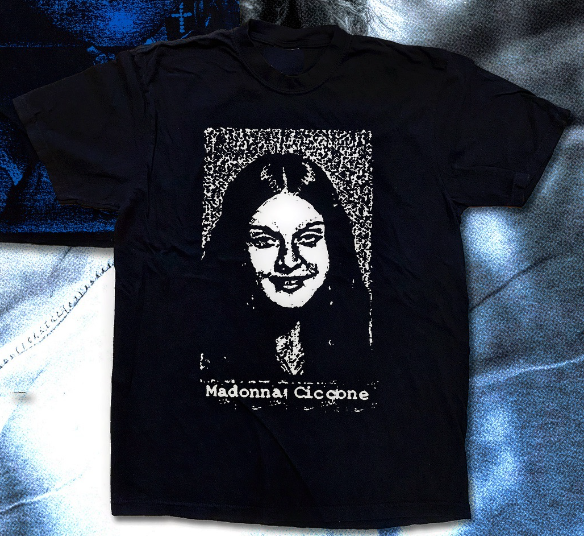 【マドンナ】Tシャツ② Mサイズ 未使用 新品ほ ビック プリントマドンナ 80年代ポップス セピア